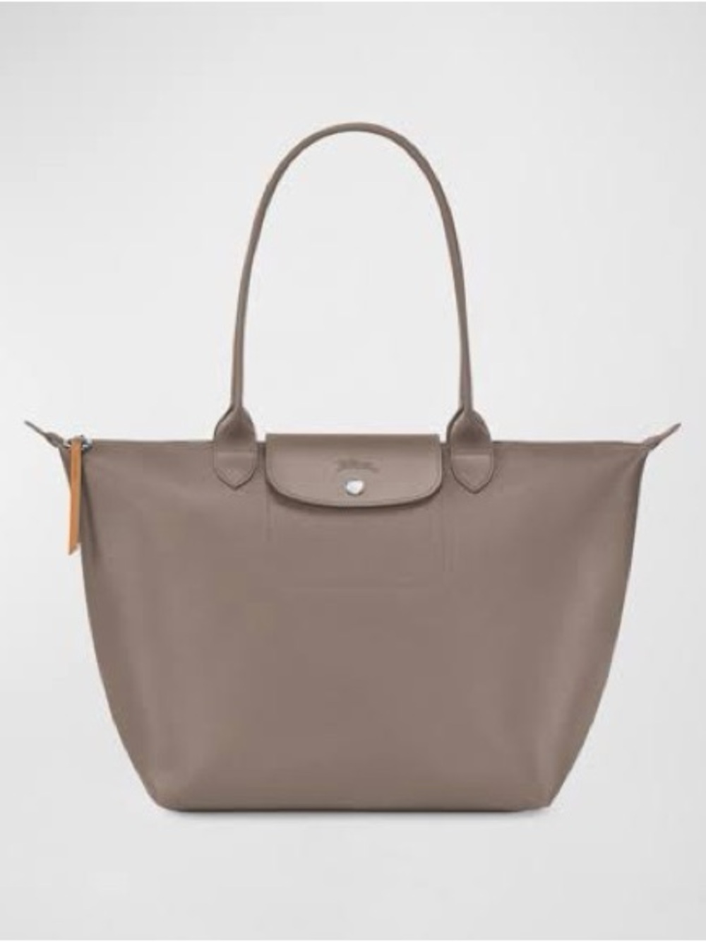 Longchamp Le Pliage City Large Coated Canvas Tote Bag Taupe Greige